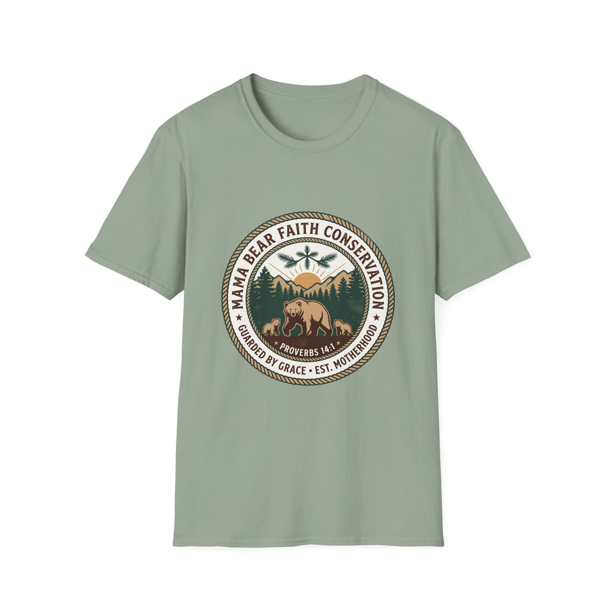 Mama bear faith conservation T-shirts