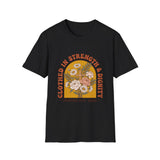 Clothed in strength and dignity T-shirts