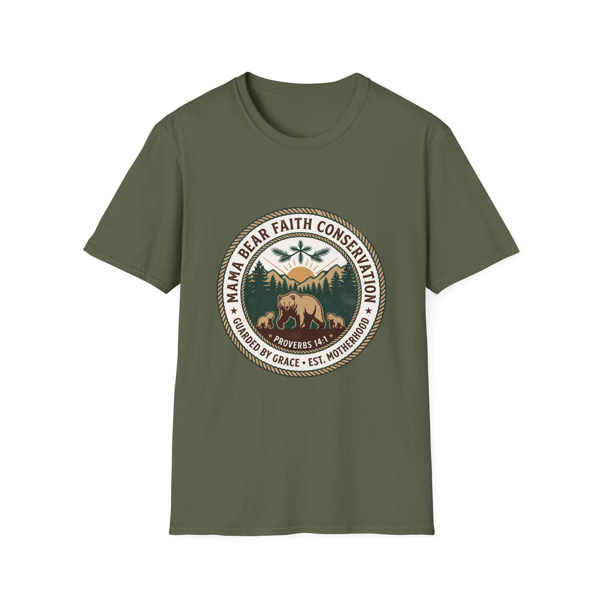 Mama bear faith conservation T-shirts