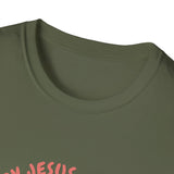 Powered by Jesus and iced coffee T-shirts copy